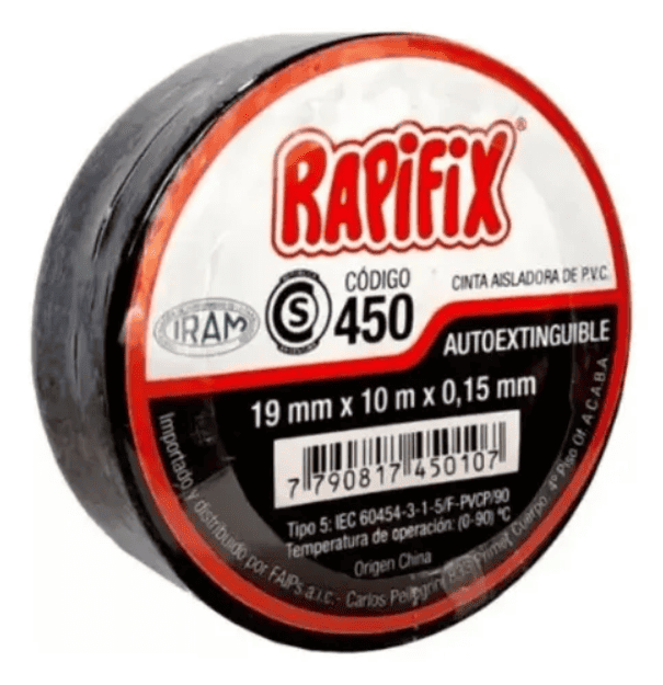 Cinta Aisladora Rapifix 4550 PVC 19X20 mts