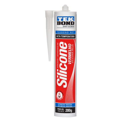 Silicona Alta Temperatura Roja 280 g Cartucho