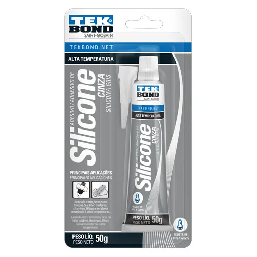 Silicona Alta Temperatura Gris  50 g Pomo