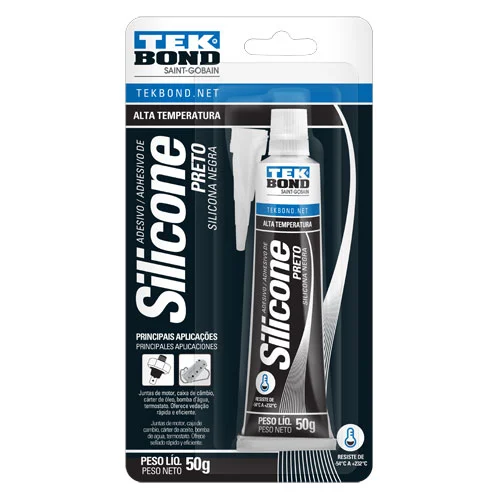 Silicona Alta Temperatura Negra  50 g Pomo