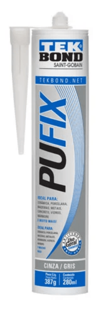 Adhe. de Poliuretano Pufix Gris 387 g Cartucho
