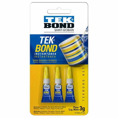Super Pegamento Instantaneo 3 X 1 g  Blister