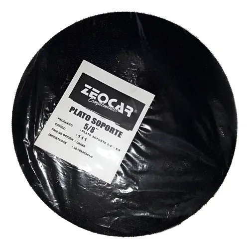 Zeocar Plato Soporte 5/8" con abrojo 7"
