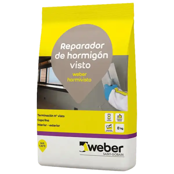 Weber Hormivisto Gris 8 Kg Reparador Hormigon Visto