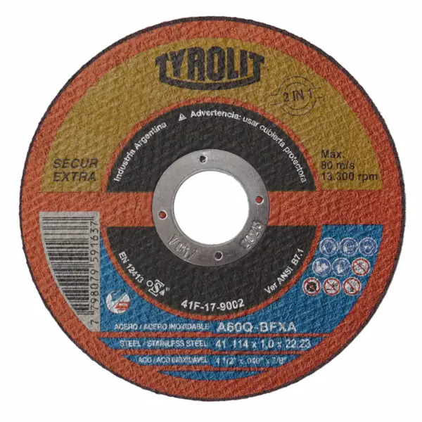 TYROLIT SECUR EXTRA DISCO CORTE 114x1,0x22.2 A46Q-BFXA