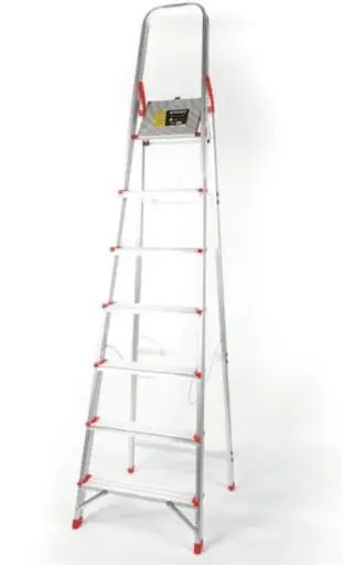 [ESC0005] Escalera familiar de Aluminio Reforzado 7 Escalones 