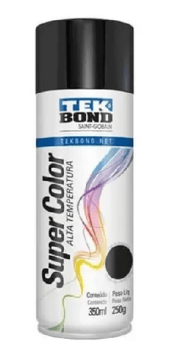 [AERTEK0068] Pintura Aero 140 g Alta Temperatura Negro Brillante