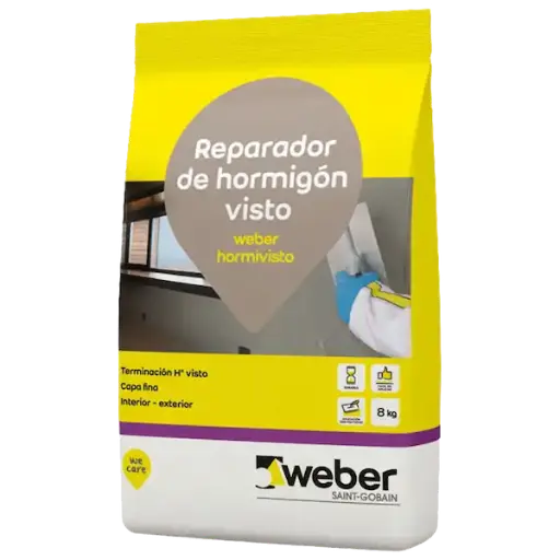 [WEB0017] Weber Hormivisto Gris 8 Kg Reparador Hormigon Visto